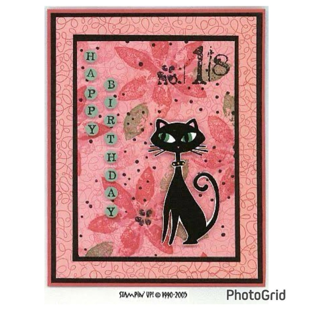 ✨Stampin’Up • “Cool Cat” Wood Mounted Rubber Stamp Set - Picture 6 of 8